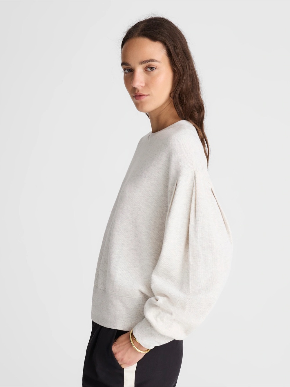 Madewell Double-Faced Puff Sleeve Sweatshirt - Picture 3 of 9